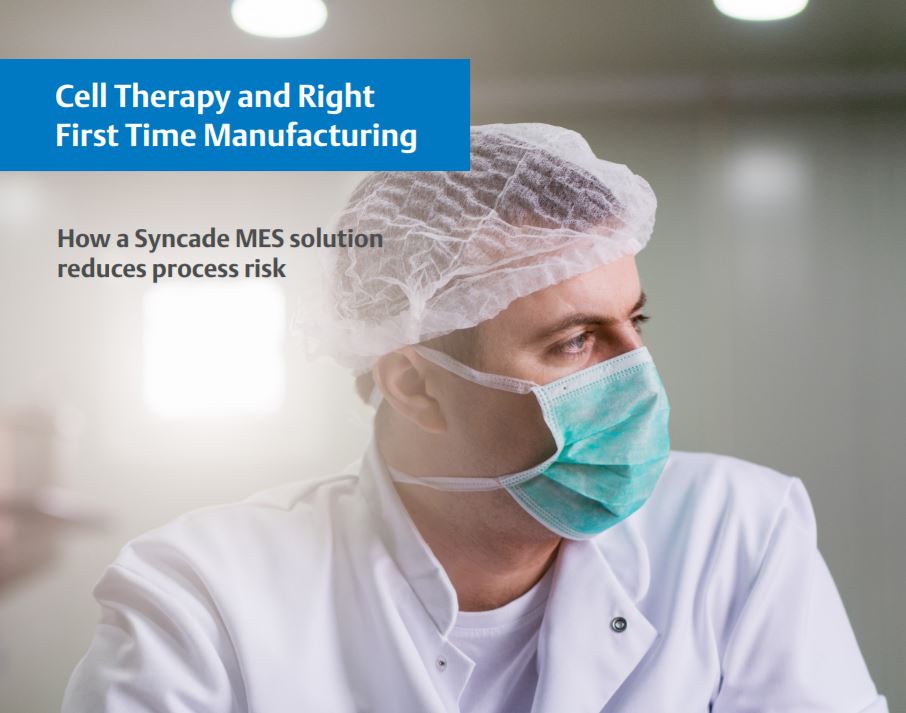 Cell Therapy and Right First Time Manufacturing