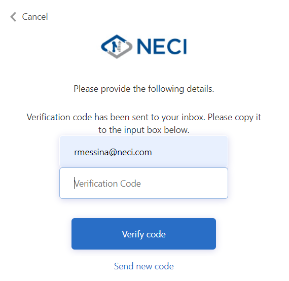 Enter Verification Code